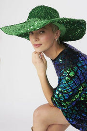 Devine Lux Pink Sequin Handmade Flapper Hat
