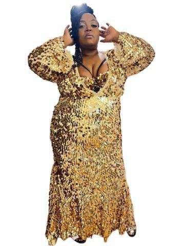 Devine Lux Custom Birthday Dress in Gold