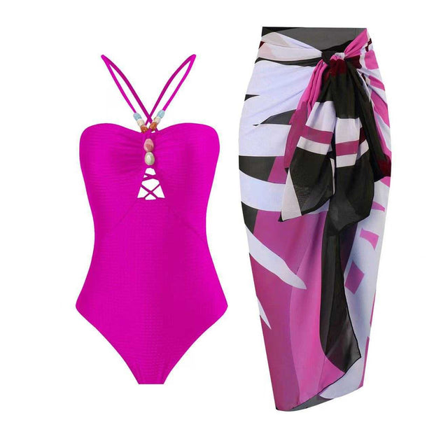 Devine Lux Body swimsuit and long skirt two-piece setThis Women Hollow Suspender French Body-Swimsuit And Long Skirt Two-Piece Set Design Made Of High Level Nylon And Spandex Material. It Is a Must-Have 2 Piece SwimsuiDeVine Lux Clothing & ApparelDevine Lux Body swimsuit