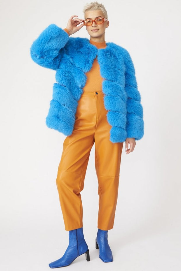 Devine Lux Blue Faux Fur Striped Gaga CoatDevine lux Blue Faux Fur Striped Gaga CoatDeVine Lux Clothing & ApparelDevine Lux Blue Faux Fur Striped Gaga Coat
