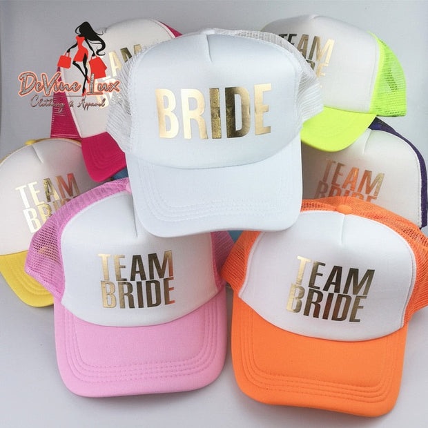 Devine Lux C&Fung BRIDE TEAM BRIDE Bachelorette Hats Wedding party Trucker Caps C&Fung Official Store
