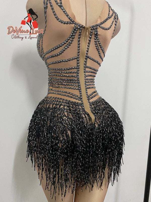 Devine Lux Custom Made Fashion Tight Fitting Crystal Tassel Nude Dance Introducing our Devine Lux Custom Made Fashion Bodysuit, the ultimate statement piece for dancers and trendsetters. This sleeveless leotard features a tight-fittingBodysuitsDeVine Lux Clothing & ApparelDevine Lux Custom Made Fashion Tight Fitting Crystal Tassel Nude Dancer Bodysuit Women Sleeveless Elastic Rhinestone Leotard