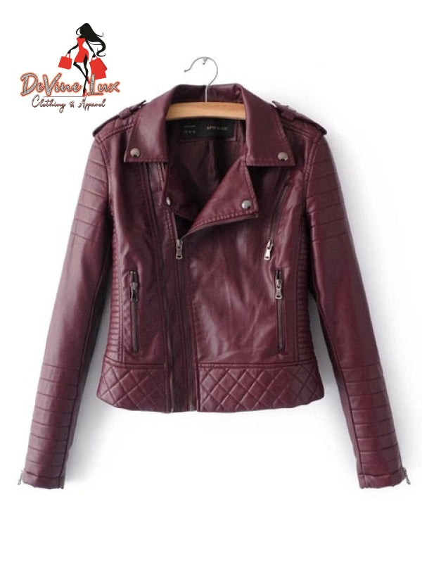 Devine Lux Fashion Women Motorcycle Faux Leather Jackets Aliexpress