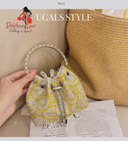 Devine Lux Gradient Color Rhinestone Diamond Evening Clutch Purse Bling Bag Party Evening Dress Bag QiHanOriginalBag Store