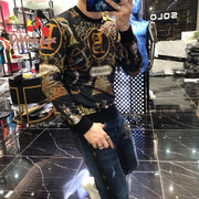 Devine Lux Homme Luxury Print Rhinestones Sweatshirt AliExpress