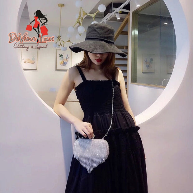 Devine Lux Rhinestone Tassels Ring Clutch Bag Women Vintage Shoulder Clutches Purse YYW factory Store