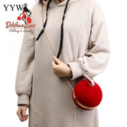 Devine Lux Unique Velvet Iron-on Lady Handbag Red Shoulder Clutch Bag YYW factory Store