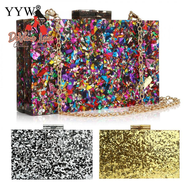 Devine Lux Wallet Stylish Multi-color Sequin Evening Bag YYW factory Store